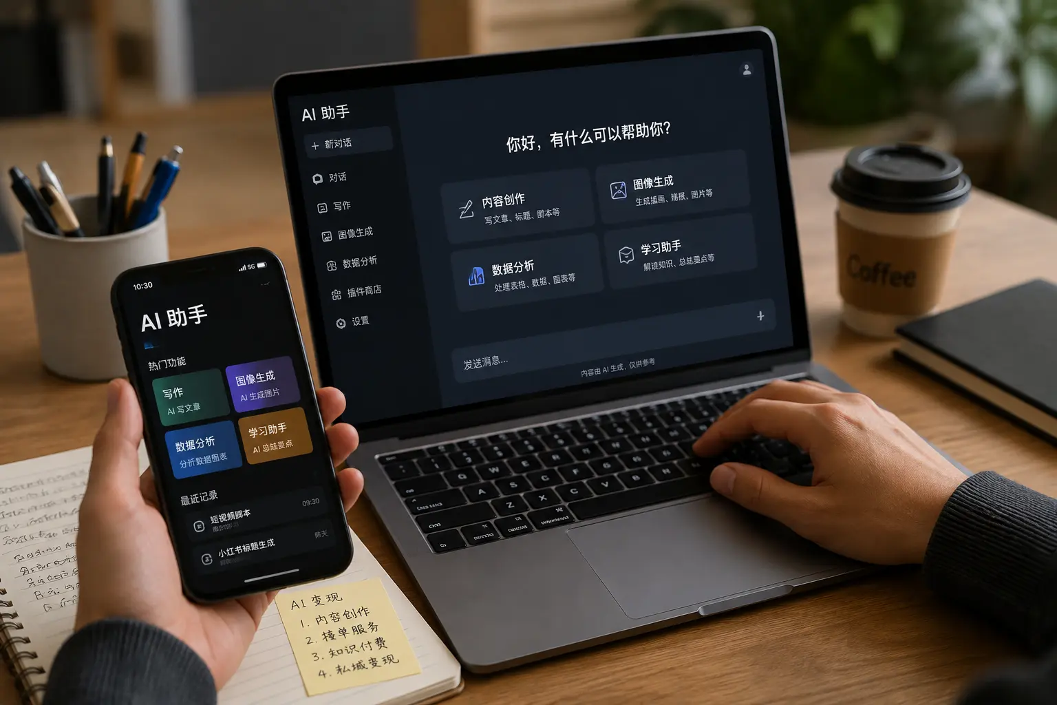 普通人使用AI工具进行内容创作与副业变现.webp